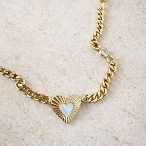 Gold tone Heart Pendant Necklace